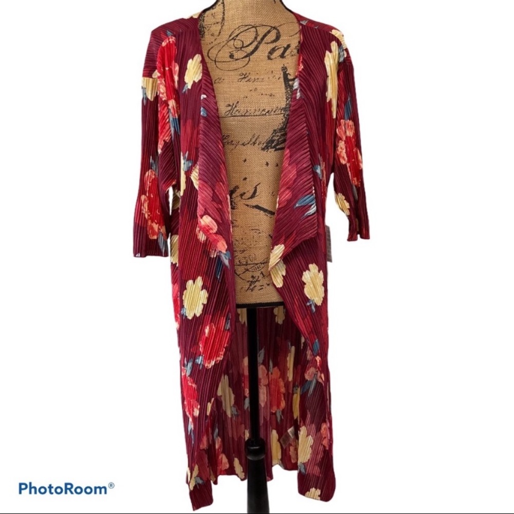 LuLaRoe Shirley Boho Floral Kimono Cardigan Angel Sleeves Size Small NWT